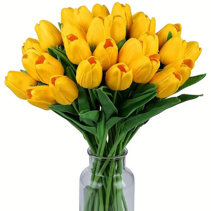 Artificial Tulip Bouquet  Vibrant Faux Flowers For Weddings  Decor 1