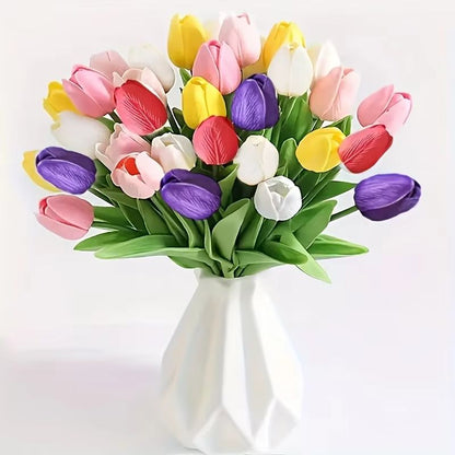 Artificial Tulip Bouquet  Vibrant Faux Flowers For Weddings  Decor 3