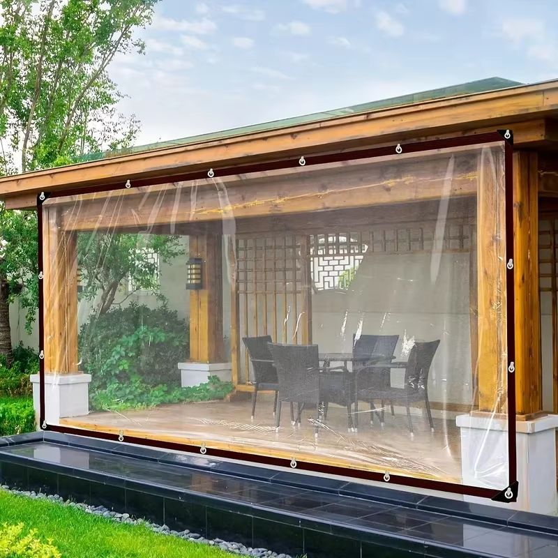 Clear Waterproof Tarp with Grommets – Durable Cover for Patios, Hencoops & Camping