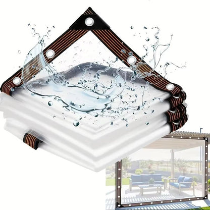 Clear Waterproof Tarp With Grommets  Durable Cover For Patios Hencoops  Camping 1