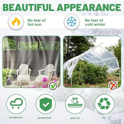 Clear Waterproof Tarp With Grommets  Durable Cover For Patios Hencoops  Camping 3