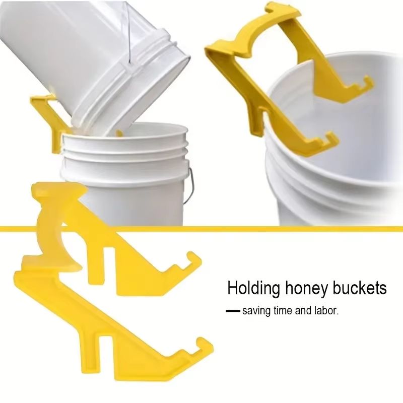 Yellow Plastic Honey Bucket Holder  Stable Stand For Beekeeping Extraction 1