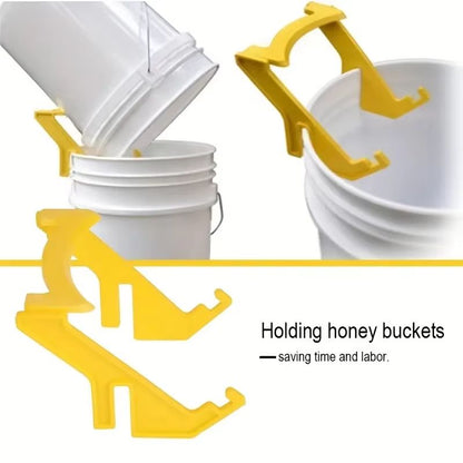 Yellow Plastic Honey Bucket Holder  Stable Stand For Beekeeping Extraction 1