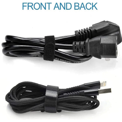 100pcs Releasable Cable Organizer Ties Nylon Loop and Hook Reusable Tape Cord Straps Wire Management