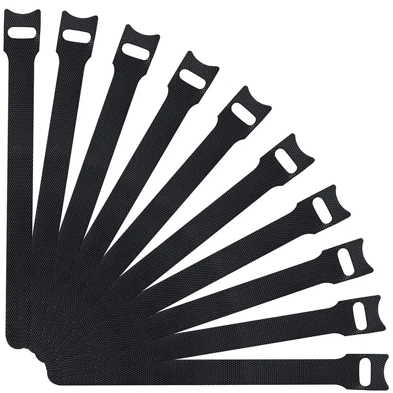 100pcs Releasable Cable Organizer Ties Nylon Loop And Hook Reusable Tape Cord Straps Wire Managemen 3