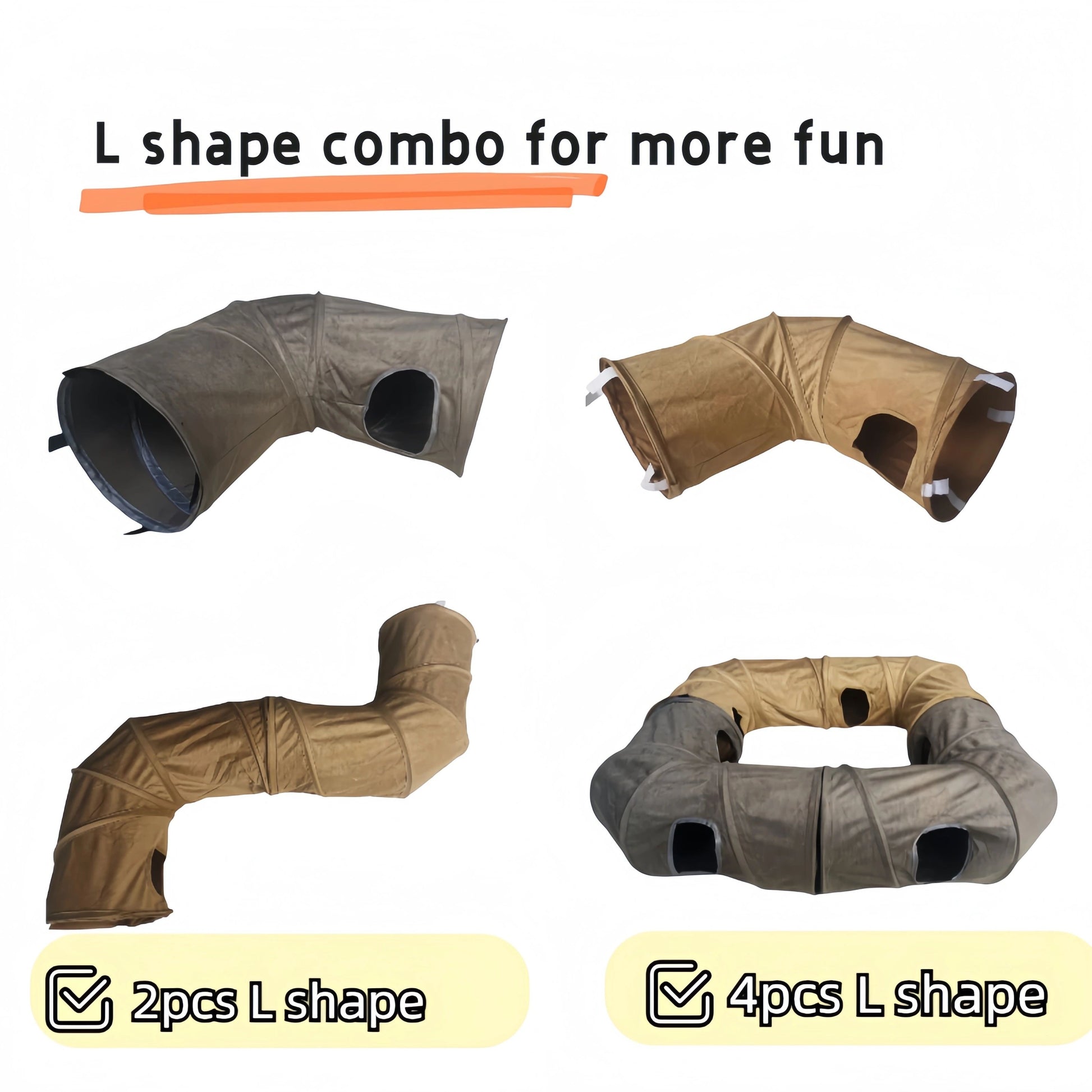 CozyPlay Collapsible Cat Winter Suede Tunnel  Interactive Play  Hideaway For Kittens Puppies  Rabbi 11
