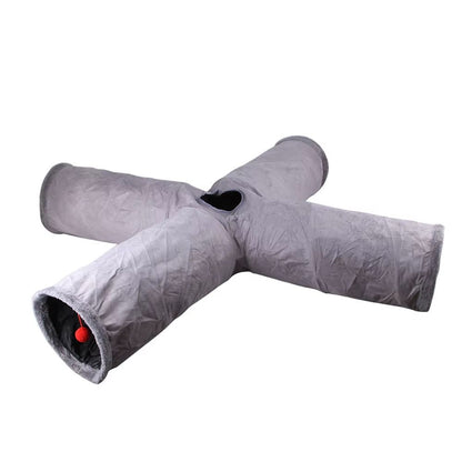 CozyPlay Collapsible Cat Winter Suede Tunnel  Interactive Play  Hideaway For Kittens Puppies  Rabbi 15