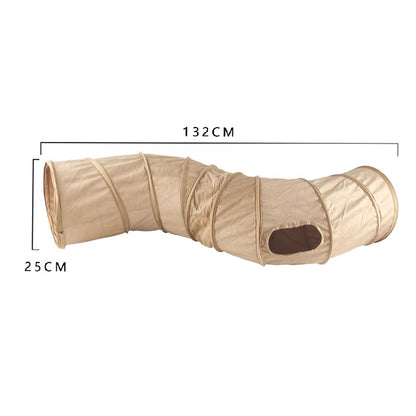 CozyPlay Collapsible Cat Winter Suede Tunnel  Interactive Play  Hideaway For Kittens Puppies  Rabbi 3