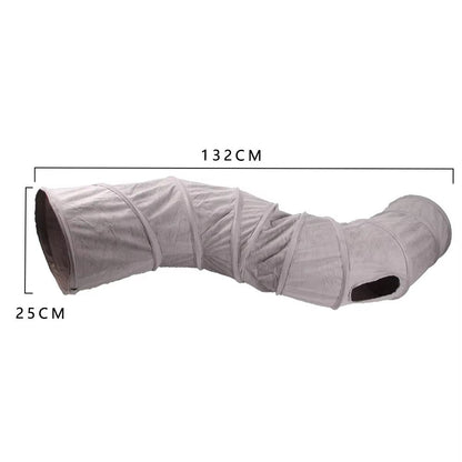 CozyPlay Collapsible Cat Winter Suede Tunnel  Interactive Play  Hideaway For Kittens Puppies  Rabbi 4