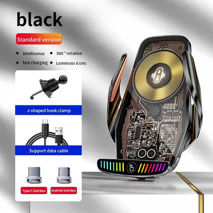 66W Magnetic Car Phone Holder With 15W Wireless Fast Charger  AutoClamping Air Vent Mount For IPhon 6