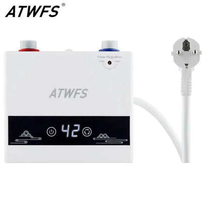 ATWFS Instant Water Heater 220V 4600W Portable Electric Water Heater for Bathroom and Kitchen