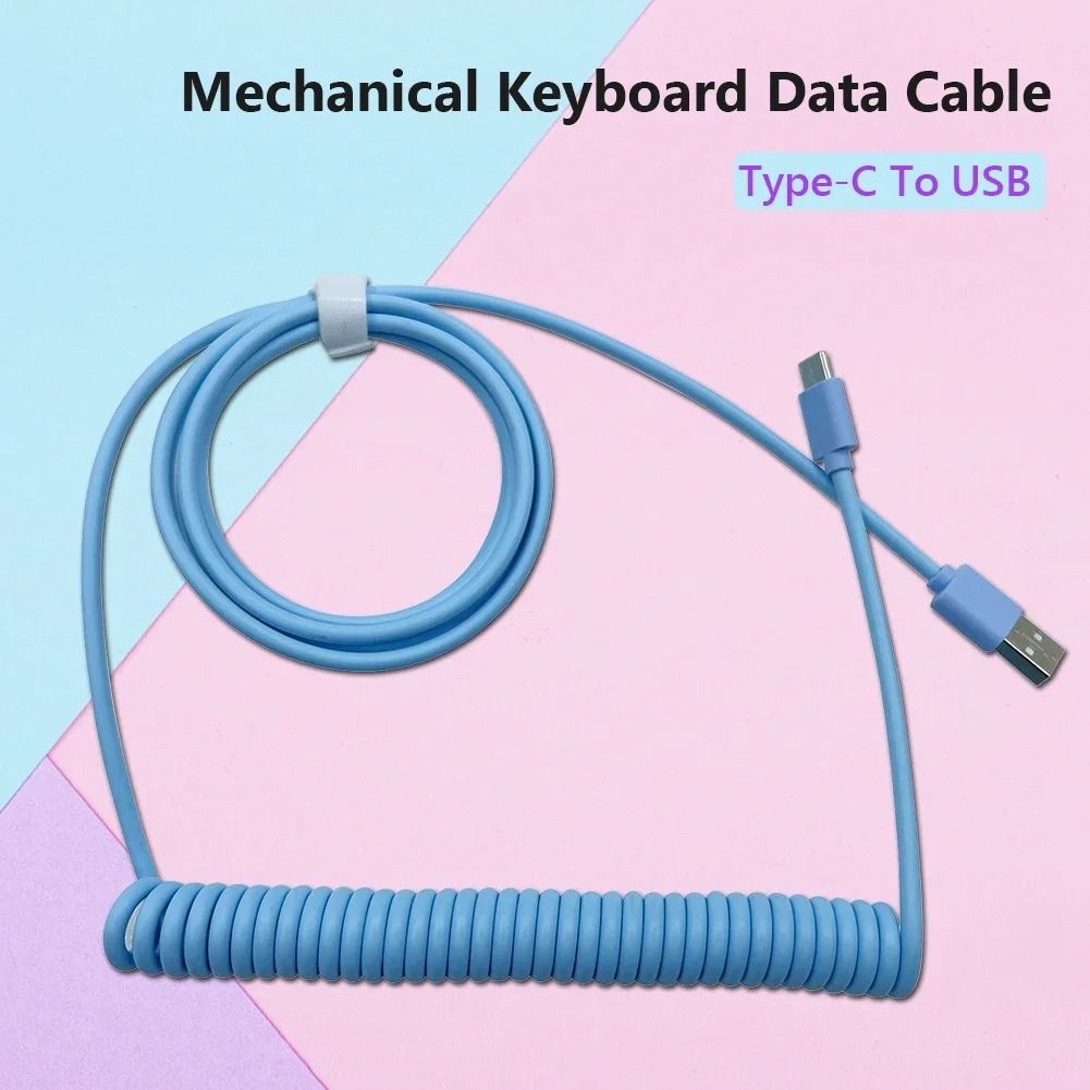 Mechanical Keyboard Coiled Type C To USB Extension Cable 1
