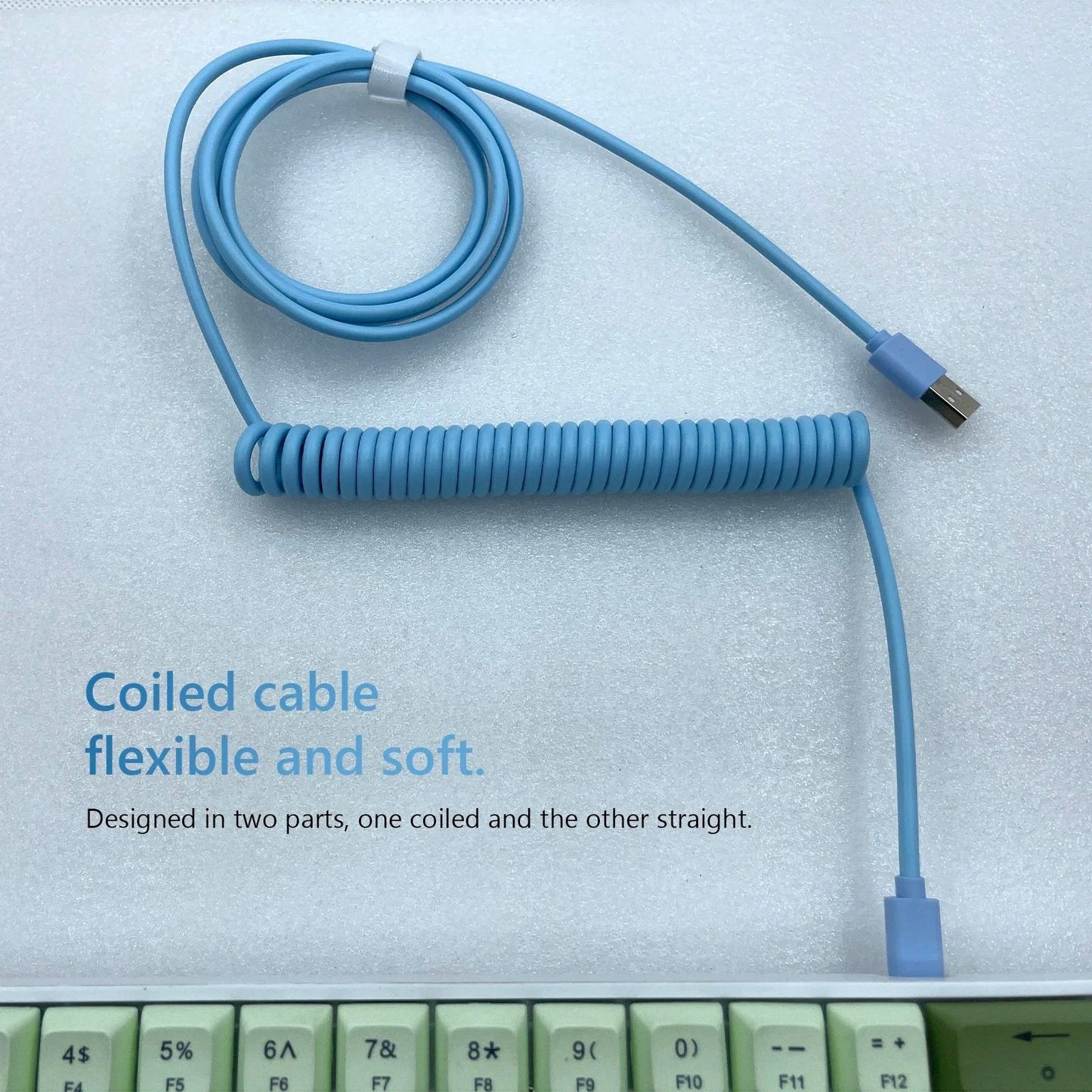 Mechanical Keyboard Coiled Type C To USB Extension Cable 3