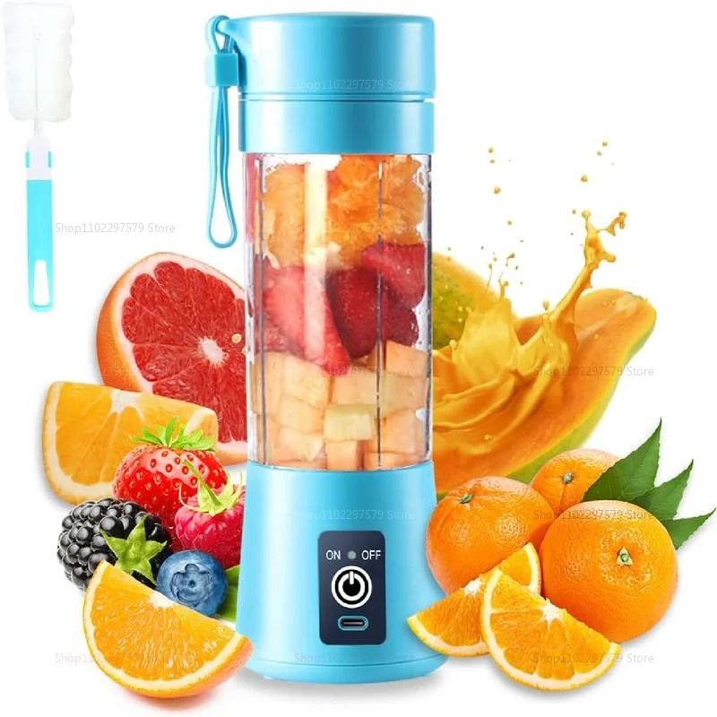Portable Electric Juicer and Smoothie Blender 380ml USB Rechargeable