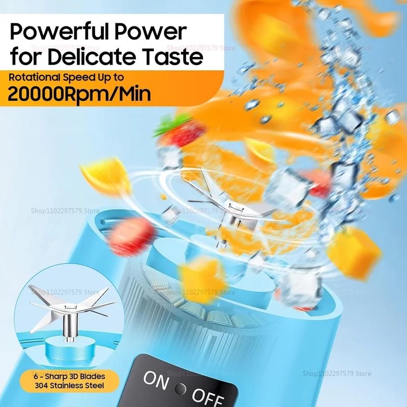Portable Electric Juicer And Smoothie Blender 380ml USB Rechargeable 1