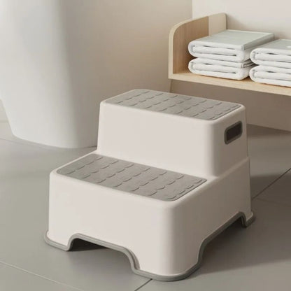 Portable Step Stool for Bathroom with Two Step Design