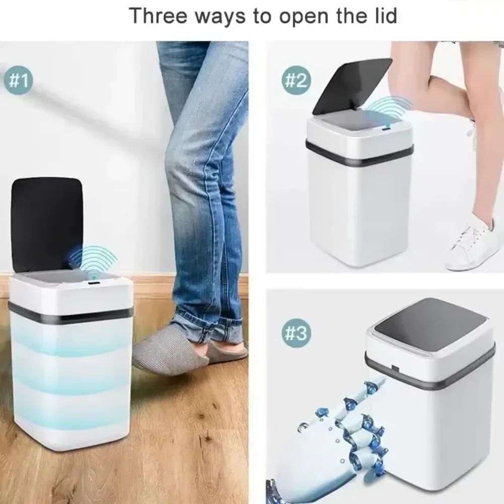 Smart Touch Kitchen Trash Can 13L With Automatic Lid 4