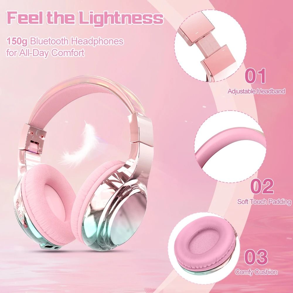 Wireless Bluetooth Headphones With Microphone And 60 Hour Battery Life 4