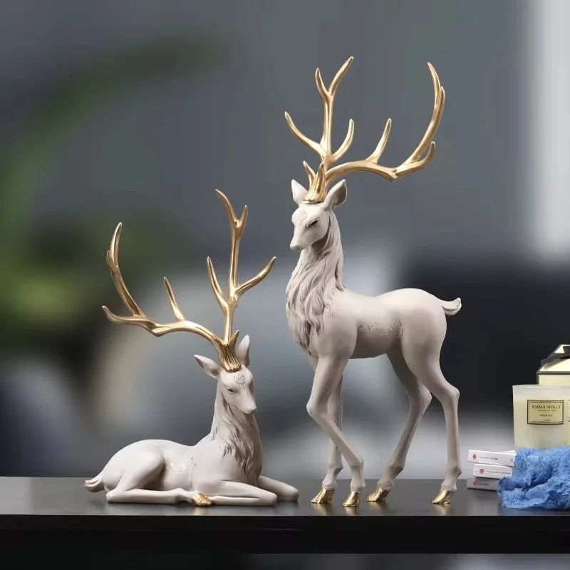 Luxury Resin Deer Statue For Modern Home Decoration 14