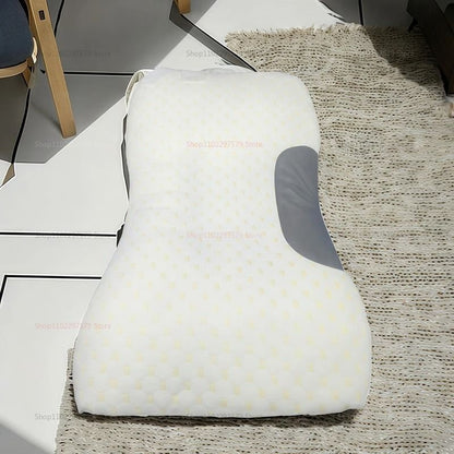 Cervical Orthopedic Neck Pillow for Better Sleep and Neck Support Soybean Fiber Massage Pillow for Home and Travel