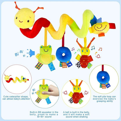 Cute Activity Musical Spiral Crib Stroller Car Seat Hanging Toy For Babies 1