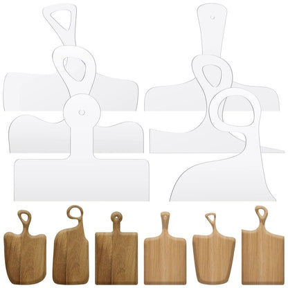 6 Piece Cutting Board Handle Template Set Acrylic Charcuterie Board Router Template