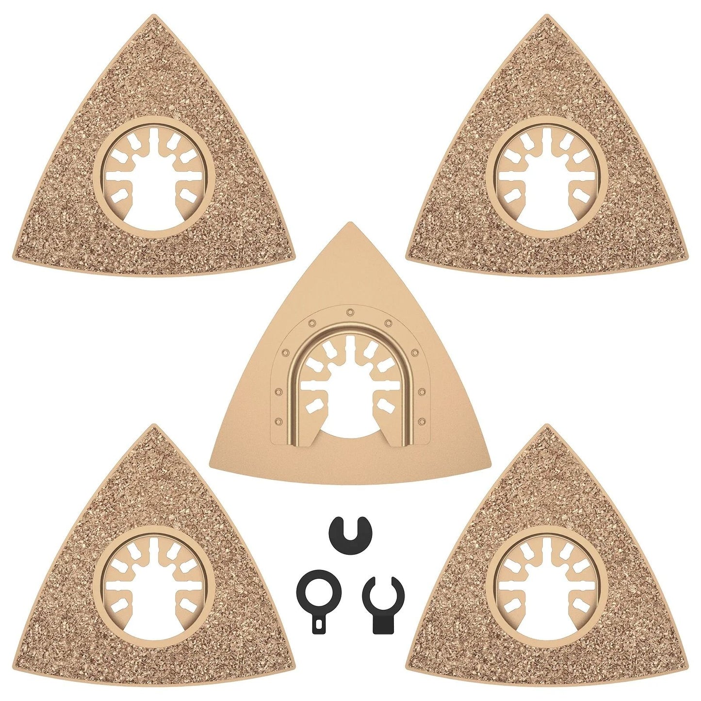 5 Piece Carbide Oscillating Sanding Pad Set for Rough Sanding and Cutting