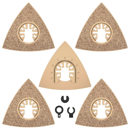5 Piece Carbide Oscillating Sanding Pad Set for Rough Sanding and Cutting