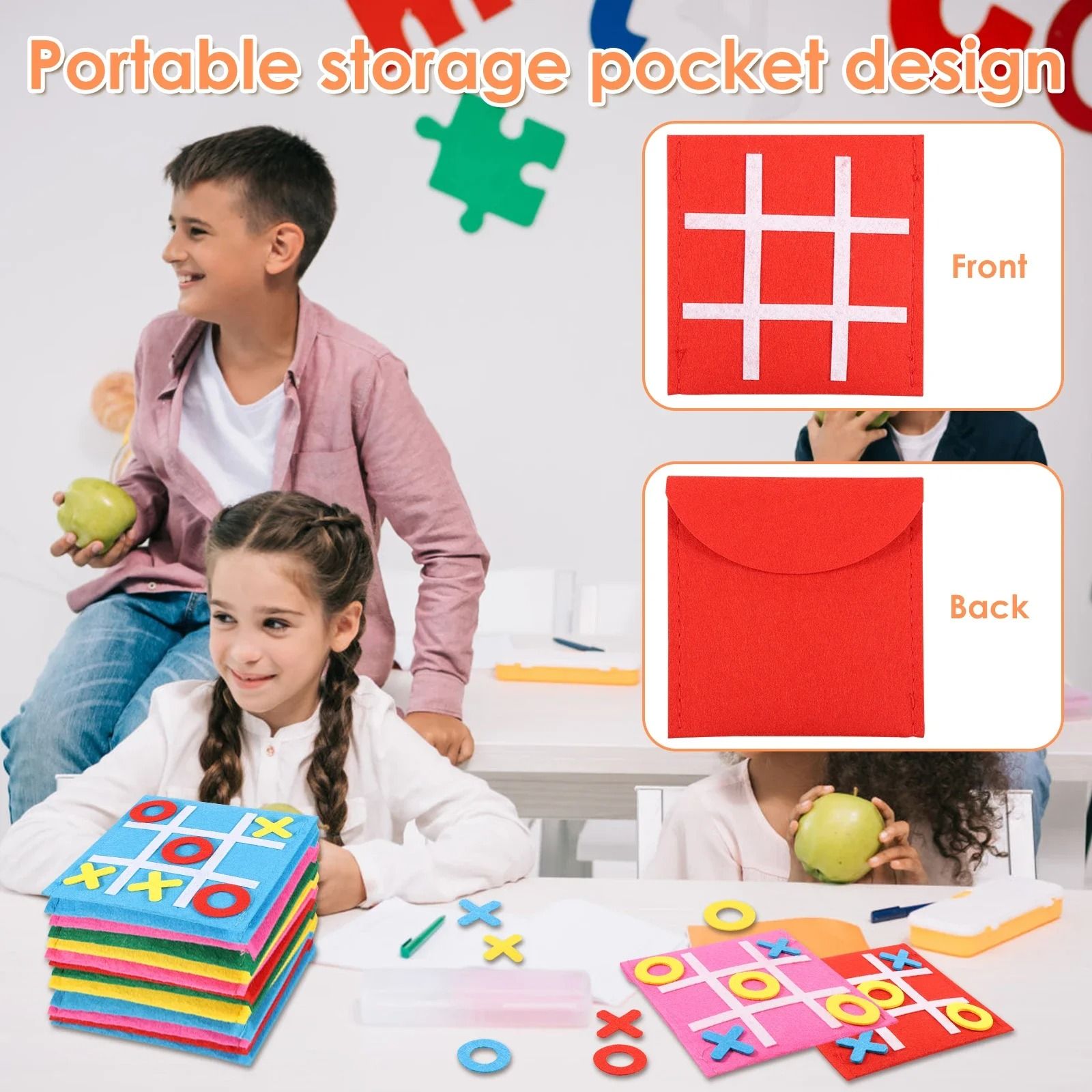 20 Piece Felt Board Game Set Family Mini Board Game Toy 4