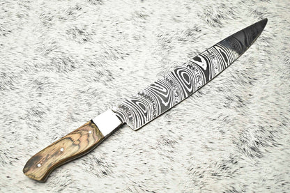 Handmade Damascus Steel Blade Chef Full Tang Knife  Professional Kitchen Cooking Knife 3