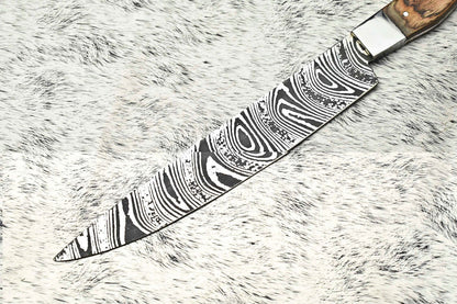 Handmade Damascus Steel Blade Chef Full Tang Knife  Professional Kitchen Cooking Knife 2