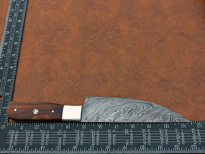 Custom Handmade Damascus Steel Chef Knife  Full Tang Kitchen Knife  Professional Cooking Blade 2