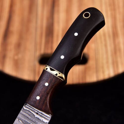 Handmade Damascus Steel Fillet Knife  Ram Horn Handle  Kitchen  Chef Knife  Razor Sharp Edge 3