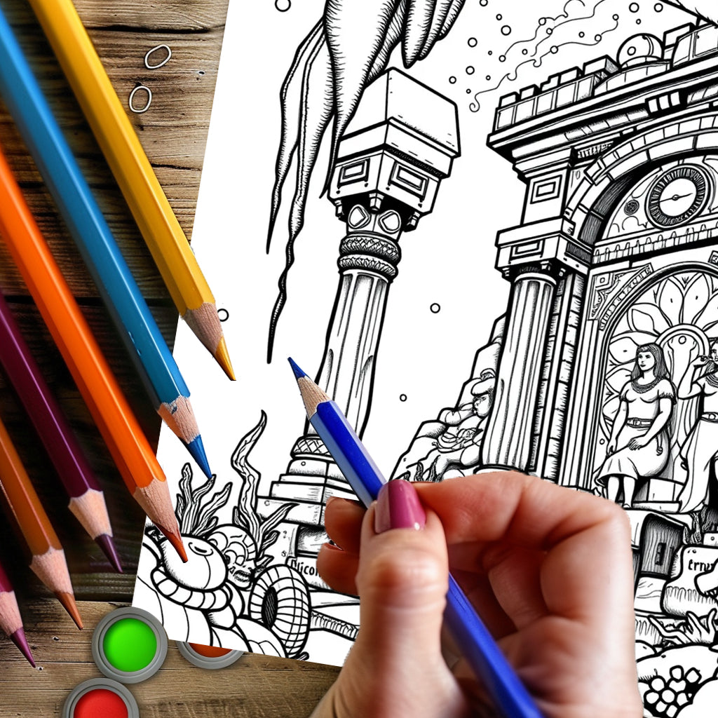 Original Underwater Sea Life Coloring Book for Adult, Colouring Book for Stress Relief, Drawing Supplies for Christmas
