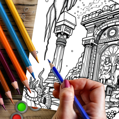 Original Underwater Sea Life Coloring Book for Adult, Colouring Book for Stress Relief, Drawing Supplies for Christmas