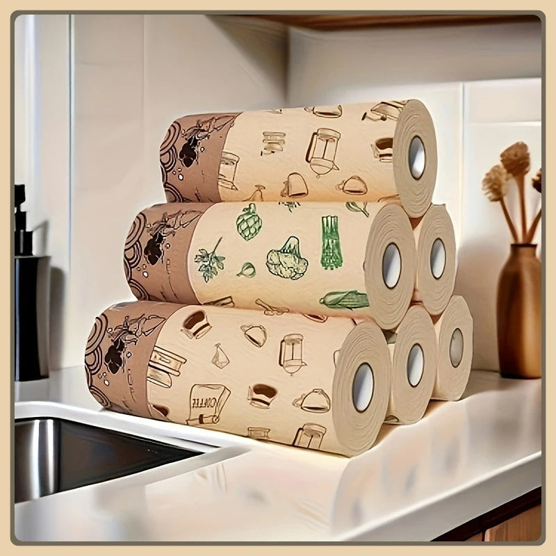 Heavy Duty Cleaning Rag Washable And Reusable Quick Drying Lint Free Paper Towel Roll With Carry Ca 1