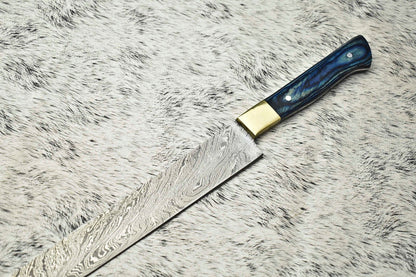 Premium Hand Forged J2 Steel Chef Knife  Kitchen Cutting Knife With Leather Sheath 1
