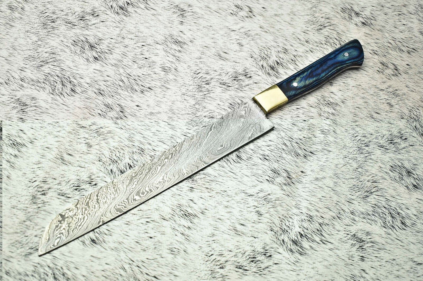 Premium Hand Forged J2 Steel Chef Knife | Kitchen Cutting Knife with Leather Sheath