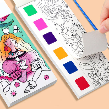 Childrens Watercolor Coloring Book, Built In Pens, Christmas Gifts, Easter And Thanksgiving Drawing Toys