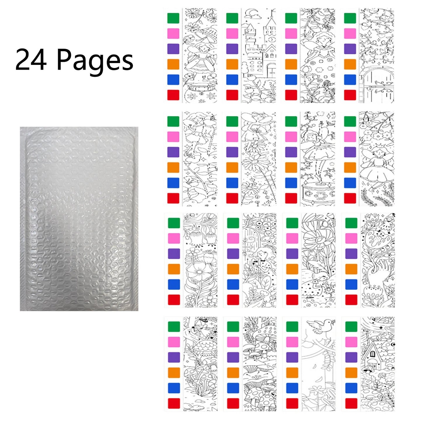 Childrens Watercolor Coloring Book, Built In Pens, Christmas Gifts, Easter And Thanksgiving Drawing Toys
