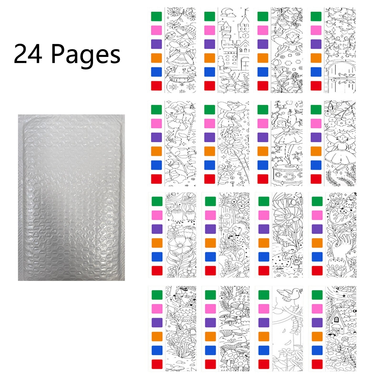 Childrens Watercolor Coloring Book, Built In Pens, Christmas Gifts, Easter And Thanksgiving Drawing Toys
