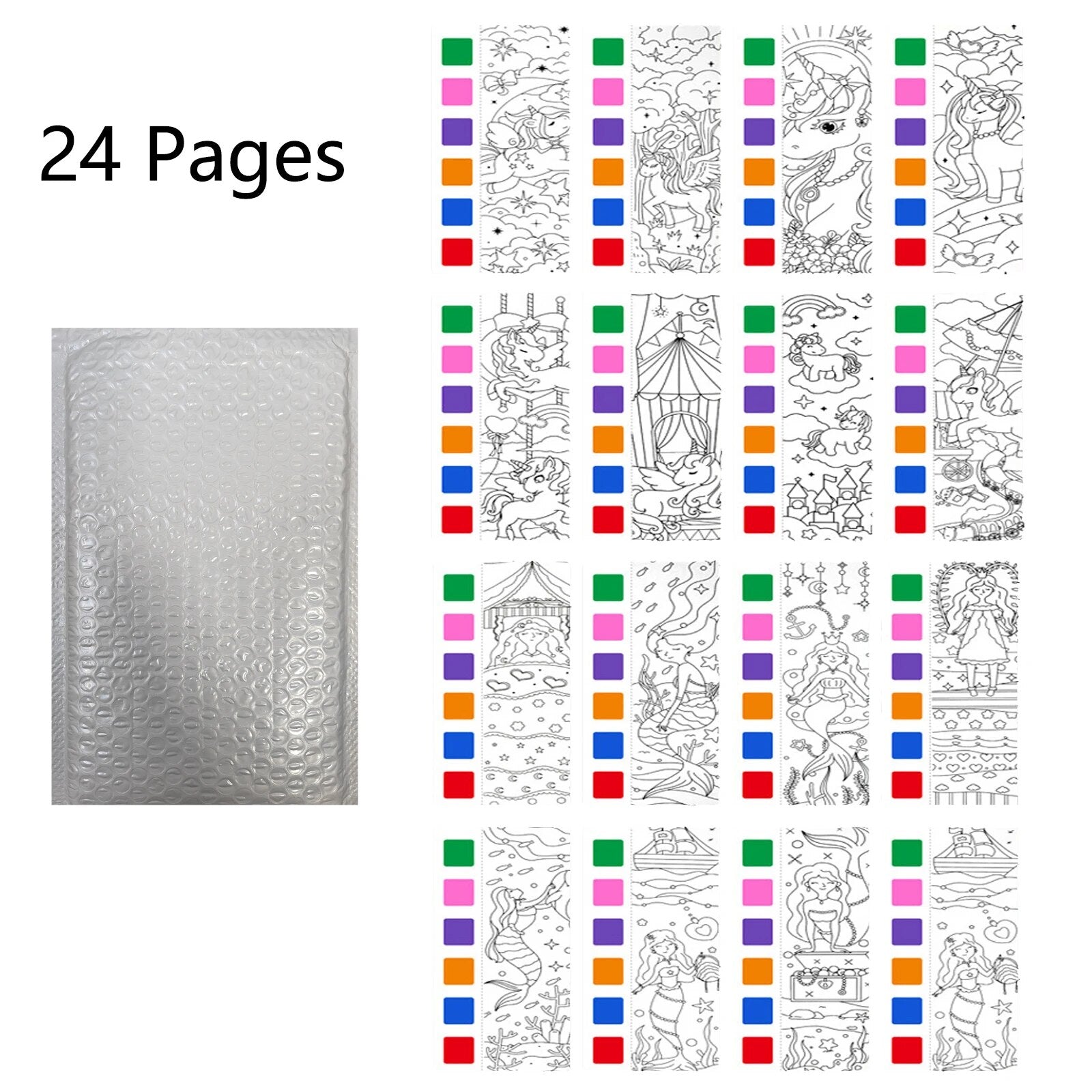 Childrens Watercolor Coloring Book, Built In Pens, Christmas Gifts, Easter And Thanksgiving Drawing Toys