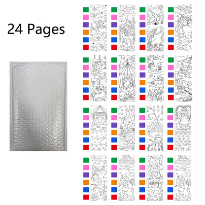 Childrens Watercolor Coloring Book, Built In Pens, Christmas Gifts, Easter And Thanksgiving Drawing Toys