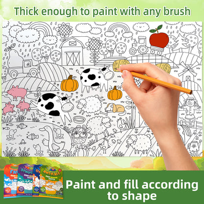 Giant Children's Coloring Poster, Stimulating Artistic Creativity for Learning and Growing Through Fun