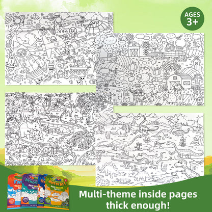 Giant Children's Coloring Poster, Stimulating Artistic Creativity for Learning and Growing Through Fun