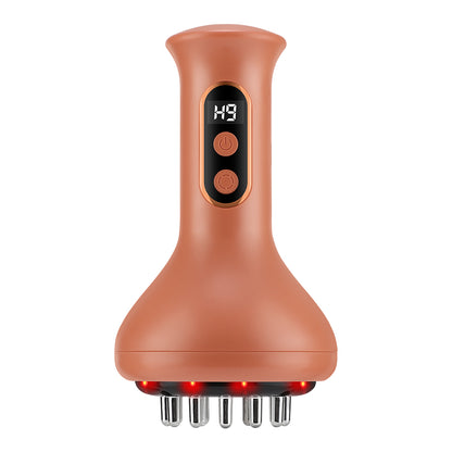 Microcurrent Vibration Hot Compress, Electric Meridian Brush, Cupping Massager, Scraping Lymphatic Drainage Fat Burner