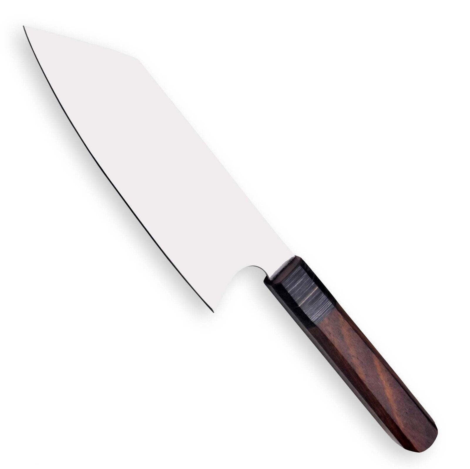 Custom Handmade 12C27 Steel Chef Knife  115 Fixed Blade With Walnut Handle 1