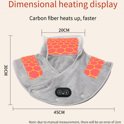 Three Gear Thermal Compress Massager, Electric Heating Shoulder Neck Pad, Cervical Wrap Vibration Shawl, Warm Back Relax
