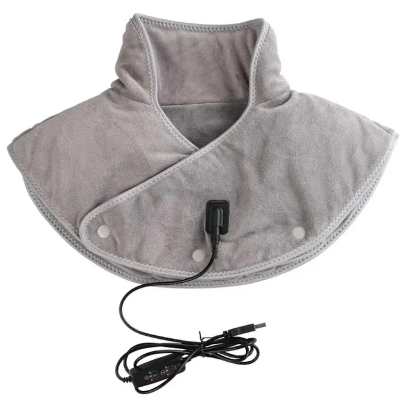 Three Gear Thermal Compress Massager, Electric Heating Shoulder Neck Pad, Cervical Wrap Vibration Shawl, Warm Back Relax