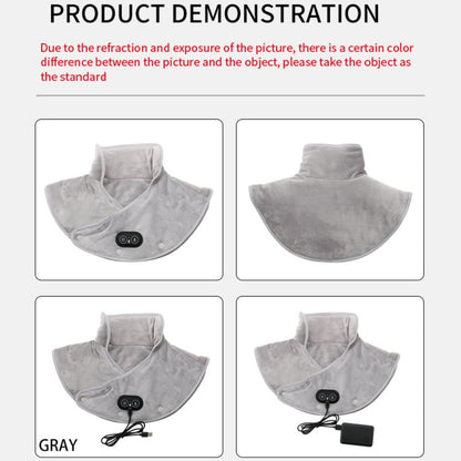 Three Gear Thermal Compress Massager, Electric Heating Shoulder Neck Pad, Cervical Wrap Vibration Shawl, Warm Back Relax
